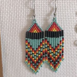 Turquoise Beaded Earrings